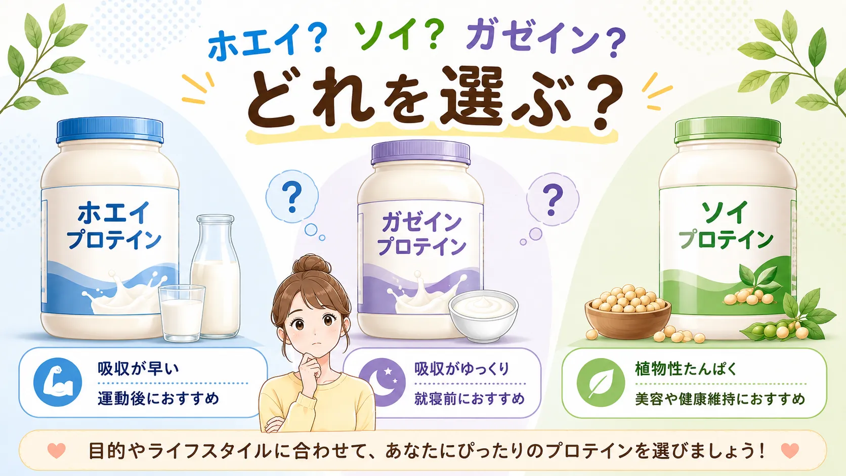 プロテインの種類と選び方